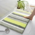 thumbnail image 2 of Bathroom Rug Mat, Yellow and Grey, 24"X16", Super Soft Fluffy and Absorbent Shaggy Plush Microfiber Bath Rugs, Thicken, Non-Slip, Machine Wash and Quick Dry, Carpet Mats for Shower, 2 of 6