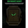 thumbnail image 3 of New rectangular men's watch, made of stainless steel, with a simple and sporty design, suitable for outdoor use, equipped with a quartz movement, calendar function, and waterproof feature, 3 of 9