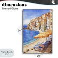 thumbnail image 4 of Stupell Industries Coastal Beach Lounging on Mediterranean Shore Gray Framed Giclee Art, 20 x 30, by Creative Studio, 4 of 8