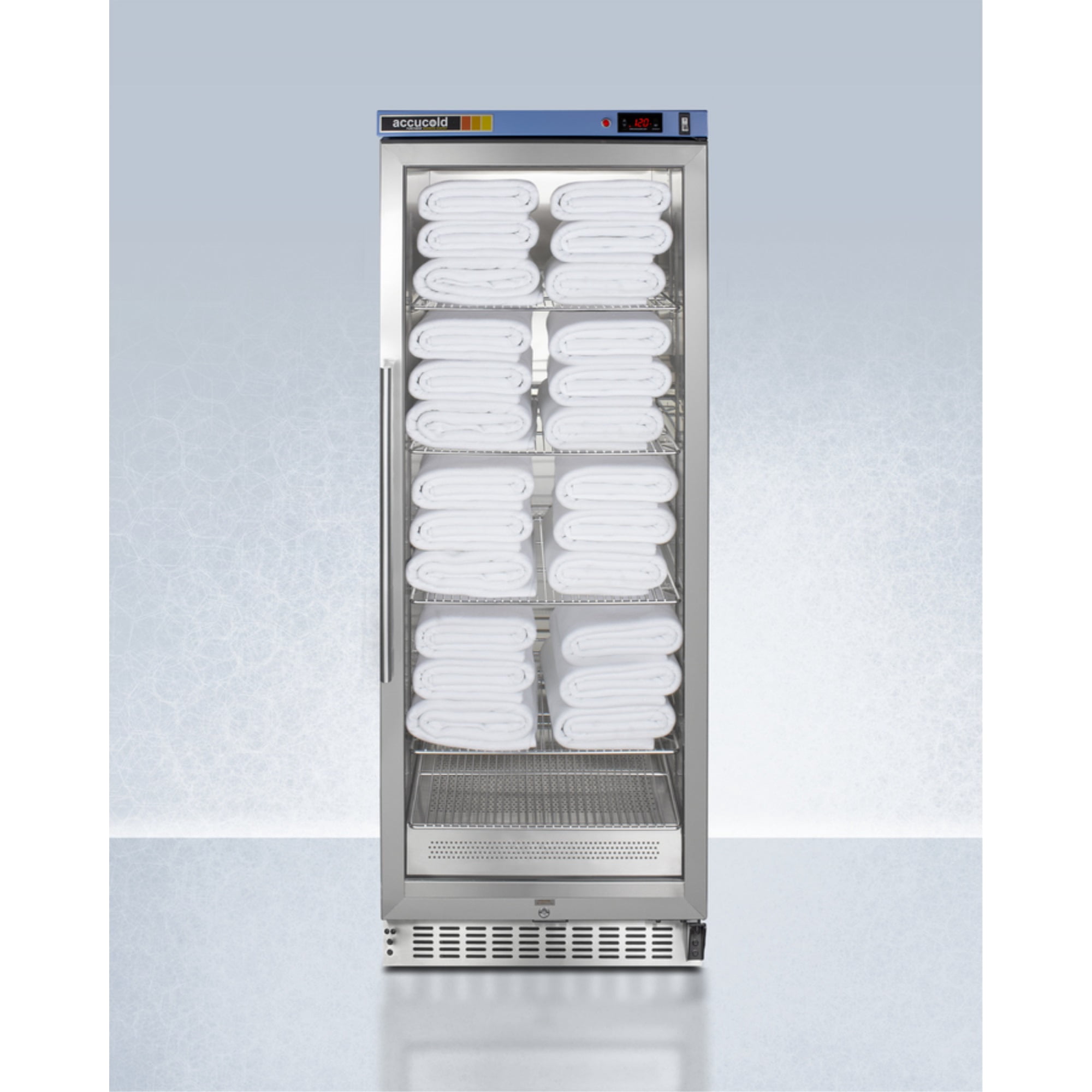 Summit Appliance PTHC125G 60 x 23.63 x 23.75 in. Single Chamber Warming Cabinet with Glass Door, Stainless Steel