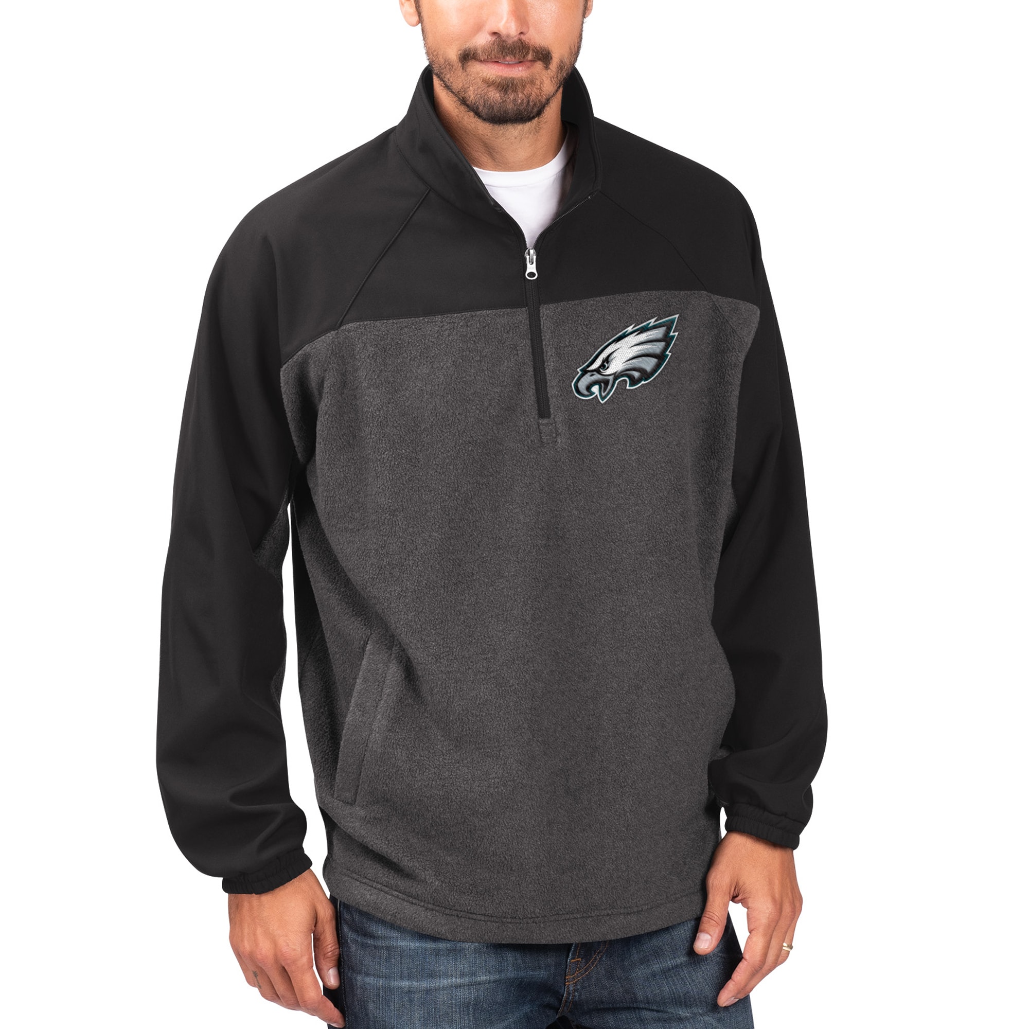 eagles quarter zip pullover