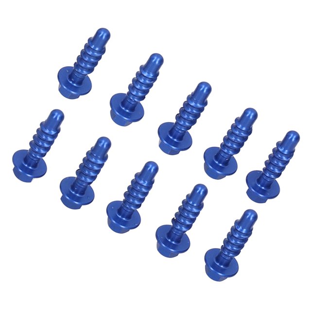 Autotaraudage, 10pcs Fini Anodisé Autotaraudage Vis Kit pour Moto