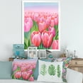 thumbnail image 3 of Designart 'Pink Tulips in Field' Traditional Framed Art Print, 3 of 4