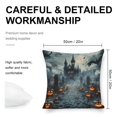 thumbnail image 2 of cemetery pumpkins cast Linen toss pillowcase Decoration pillowcase Gift preferred 20x20" Cushion cover 1 set Sofa pillowcase Sofa bedroom living room car, 2 of 8