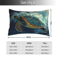 thumbnail image 2 of KLL Surfing Turtle Pillow Covers Envelope Closure,Super Soft and Cozy Fuzzy Fleece Pillow Case Cover (No pillow core） 16"x24", 2 of 5