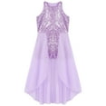 thumbnail image 5 of Sholeno Girls Sleeveless Sequined Birthday Prom Party Jumpsuit Pageant Dancing Romper Gowns Ball Lavender 14, 5 of 6