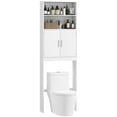 thumbnail image 1 of HOMCOM Over The Toilet Storage Cabinet, 4-Tier Bathroom Organizer, White, 1 of 10