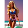 thumbnail image 4 of Stephen Chambers 17x24 Black Modern Wood Framed Wall Art Titled - Barbie 12, 4 of 6