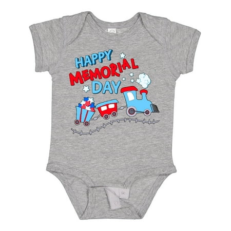 

Inktastic Happy Memorial Day Train Gift Baby Boy or Baby Girl Bodysuit