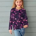 thumbnail image 6 of Edvintorg Girls Long Sleeve Shirts Cute Valentine's Day Heart Printing Crewneck Dressy Casual Blouses Shirts 3-14 Years Spring Holiday Pullover Tops, 6 of 7