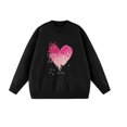 thumbnail image 6 of Ailaofu Women Y2k Valentines Oversized Knit Sweater Heart Print Long Sleeve Crew Neck Loose Pullover Tops Streetwear, 6 of 6