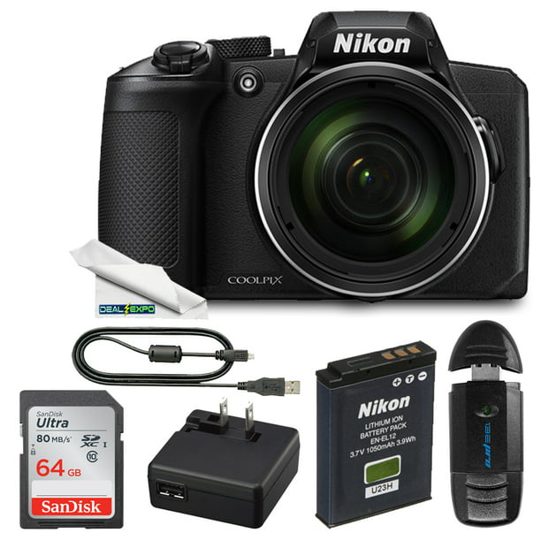 Nikon COOLPIX B600 Digital Camera (Black) +64GB Memory Card Bundle - Walmart.com - Walmart.com