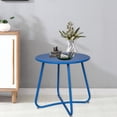 thumbnail image 7 of Hofitlead Outdoor Side Table,Waterproof Metal End Table,Small Patio Table Round End Table Outdoor Table for Garden Balcony Yard,Blue, 7 of 7