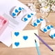thumbnail image 2 of pstuiky Rollo de pegatinas autoadhesivas en blanco con forma de corazón (500 unidades)., 2 of 6