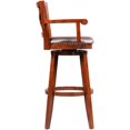 thumbnail image 3 of Boraam Broadmoor Swivel Extra Tall Bar Stool in Cherry, 3 of 6