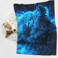 thumbnail image 6 of Naloa Blue Fire Wolf Dog Blanket, 3 Sizes Cat Blanket for Indoor Cats Large Medium Small Dog Gifts-Large, 6 of 8