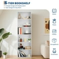 thumbnail image 6 of 6-Tier Bookcase, 71.4" Tall Bookshelf with h-Shaped Frame, Tall Storage Shelf Heavy Duty Storage Shelf Open Shelf Organizer 6-Tier Shelving Unit, Heavy-Duty Tall Bookshelf Wood Bookcase, 6 of 7