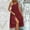 Red summer dresses, variant on pimelu Dresses for Women Dresses for Women 2024 Beach Loose Button Down Flowy Ruffle Swing Tank Midi Dress Summer Trendy Solid Sleeveless Crewneck Womens Knee-Length Sundresses