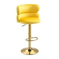 thumbnail image 3 of Adjustable Swivel Counter Height Bar Stools Upholstered Bar Stools, Metal Dining Chairs Stool Indoor Kitchen, Industrial Counter Chairs with Footrest for Kitchen Island(Mustard), 3 of 8
