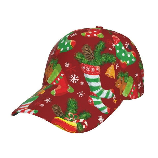 Fotbe X-mas and New Year Gorro Clásico de Béisbol, Gorra Ajustable con Broche Snapback, Gorro de Exterior de Algodón Suave