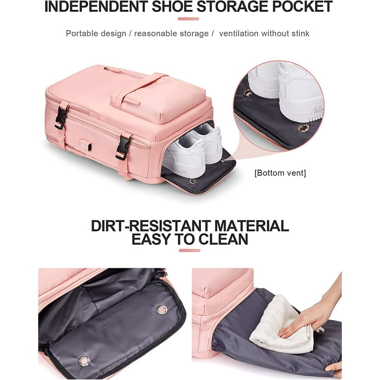 Backpack with laptop sleeve and shoe compartment sales