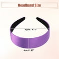 thumbnail image 4 of Unique Bargains Hair Headband Wide Satin Headband for Women Girl Purple 1.57" Wide Headband, 4 of 7