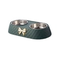 thumbnail image 4 of dobles para perros y gatos, cuenco de comida de acero inoxidable, accesorios antideslizantes, tamaño portátil, 34x17,5x6,5 cm, comedero de , Salvador Comedero para gatos, 4 of 10
