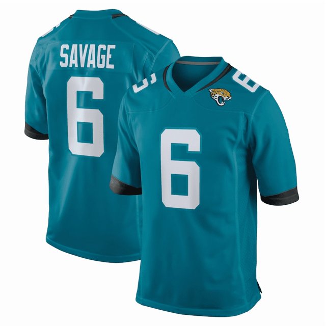 Camiseta de fútbol americano de los #6 Darnell Savage para hombre, color verde azulado (talla 3XL)