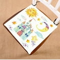 thumbnail image 1 of ABPHQTO Cuento de hadas, lindo dragón, castillo mágico, pequeña princesa, corona, nubes, cojín para silla, cojín para asiento, cojín para silla, cojín para suelo, 50x50 cm, 1 of 1