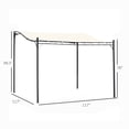 thumbnail image 3 of Ivory Oasis 10x10 Metal Gazebo with Canopy, Weather-Resistant Outdoor Pergola, 3 of 11