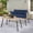 Light Brown + Navy Blue, variant on Dextrus 4-Piece All-Weather Wicker Rattan Outdoor Bistro Set, Light Brown/Black