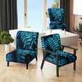 thumbnail image 1 of Designart "Whimsy Among Turquoise Ferns I" Blue Ferns Upholstered Accent Chair - Modern Arm Chair For Living Room, 1 of 7