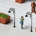 thumbnail image 2 of Luces de poste de calle modelo 2 uds, Mini casa de muñecas, lámpara de tren ferroviario, poste de linterna de camino de pueblo en miniatura, 2 of 8