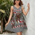 thumbnail image 3 of QUEEN OF HEARTS PLAYING CARDS ARTWORK GREY Dress Fashion Beach Long Dresses Female Party Printed Sundress, 3 of 7