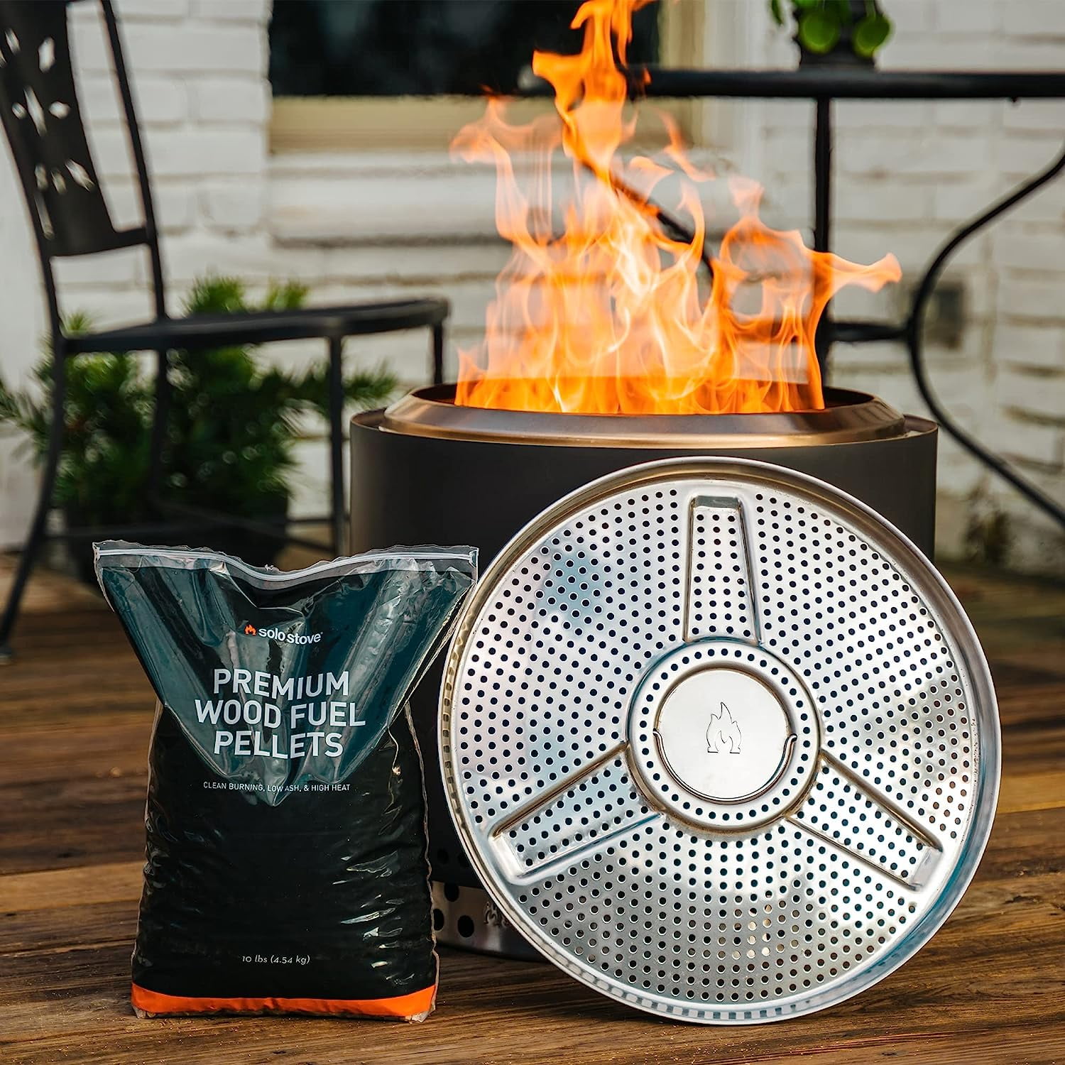 Solo Stove Yukon Pellet Adapter | Accessory for Outdoor Fire Pit Ranger, Extension for Burning Pellets, Safe Burning, Stainless Steel, Diameter: 23.7 in