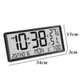 thumbnail image 4 of Electronic Clock LCD Digital Wall Clock with Temperature Humidity Time Display, 4 of 9