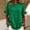 Green, variant on Yrmaups Loose Fit Short Sleeve T Shirt for Women, Round Neck Flowy Blouse, Casual Ruffle Tee, Soft Stretch Top for Party Office Daily Wear, Hot Pink 2XL
