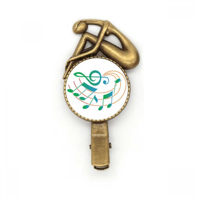Patron de notacion musical verde naranja Broche broche broche broche Metal retro