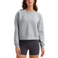 thumbnail image 1 of Sudadera CRZ YOGA SoftAura con cuello redondo y manga larga - Rhino Grey, 1 of 5