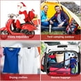 thumbnail image 4 of Bungee Cords Heavy Duty Adjustable with Hooks Set,80" Long Flat Heavy Duty Elasticity Straps,with Length Adjustment Metal Buckle Luggage Elastic Rope,for Moving Heavy Duty Cargo (Red 4 Pack), 4 of 6