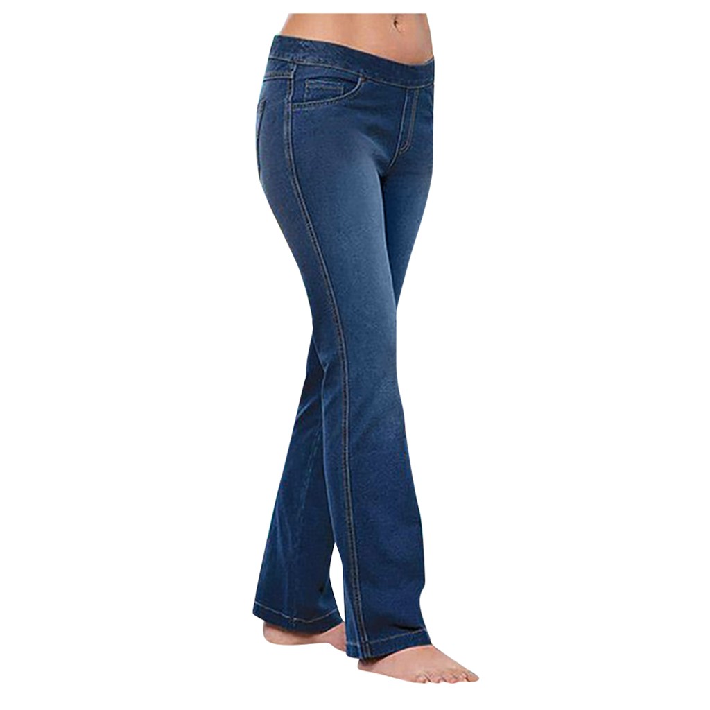 Summer Savings Clearance 2023! Women Flare Jeans Mid Waist Bell Jeans