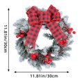 thumbnail image 2 of Bowknot Christmas Ball Wreath 2023 Christmas Wreath Wreath Home Of 1pc, 2 of 9