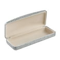 thumbnail image 2 of Clamshell Patent Leather Eyeglass Case Faux Crocodile Gray Small/Medium Frames, 2 of 8