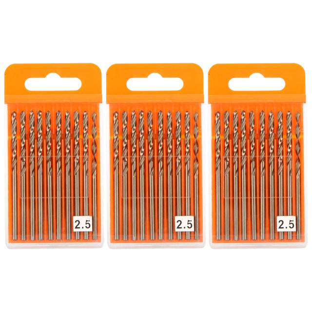 30 piezas de brocas de acero de alta velocidad, herramienta de perforación para una variedad de materiales, 2,5 mm