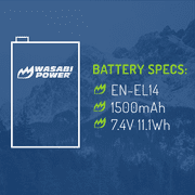 Wasabi Power Battery for Nikon EN-EL14, EN-EL14a (2-Pack)