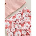 thumbnail image 6 of Bagilaanoe 2pcs Toddler Baby Girl Pants Set Short Sleeve T-shirt Tops + Flower Flare Trousers 12M 18M 24M 3T 4T 5T Kids Summer Casual Clothes, 6 of 8