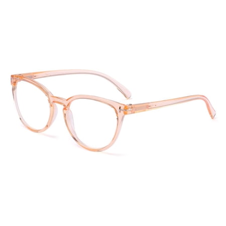 Fashion Vintage Round Vision Care Men Women Computer Goggles Reading Glasses Presbyopia Eyewears Resin Eyeglasses ORANGE STRENGTH 1.50