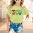 thumbnail image 2 of Chandails pour Filles Imprimé T-Shirt Fille Tout-Petit Manches Courtes Col Rond Vêtements d'Été pour Ados Jolis Chandails pour Filles 4-5 Ans Mode Filles, 2 of 4