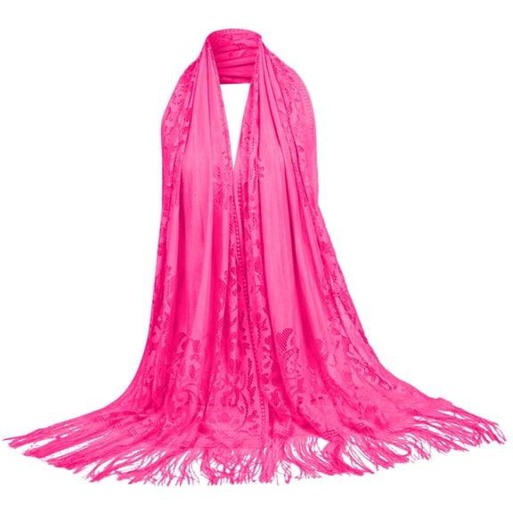 XDIAHBPL Scarf For Women Lace Hijab Long Hijabs Scarves Muslim Hijab Hijab Shawl Pink