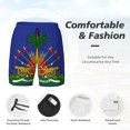 thumbnail image 3 of Mens Coat Of Arms Of Haiti 2 in 1 Quick Dry Swim Trunks with Compression Liner Beach Shorts, 3 of 6